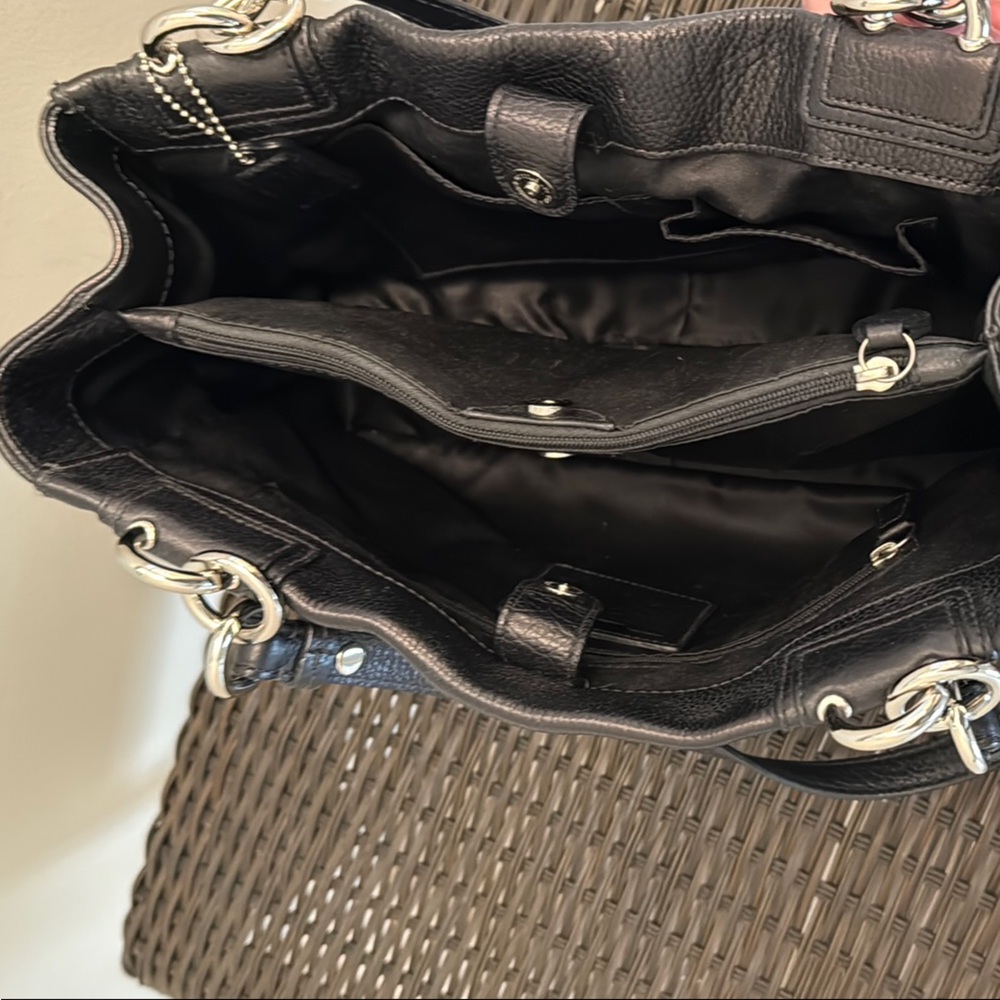 Coach Penelope turnlock black satchel tote bag - Picture 5 of 8